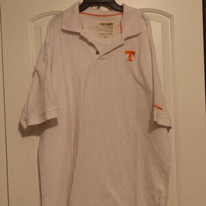Press Box White University of Tennessee Short Sleeve Polo Size XXL Cotton/Poly